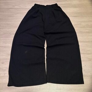 26x28 Black Baggy Wide Leg Dress Pants Y2K Grunge Vintage 2000s